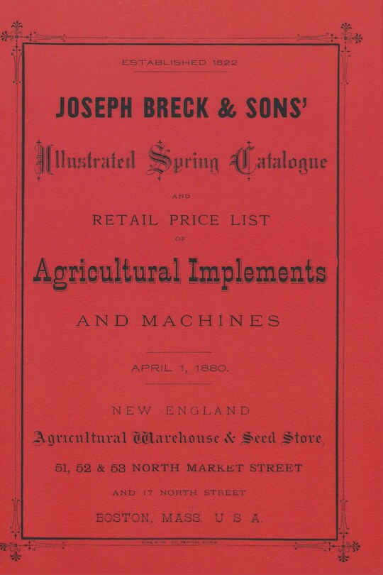Front cover_Joseph Breck & Sons' 1880 Catalogue