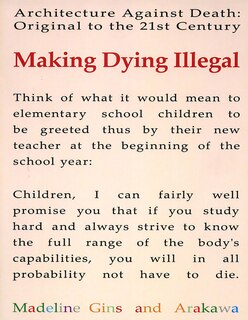 Front cover_Making Dying Illegal: Architecture Against Death: Original to the 21st Century