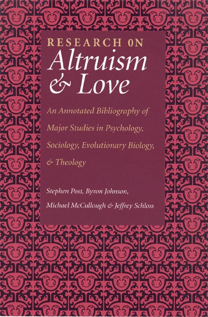 Couverture_Research On Altruism & Love