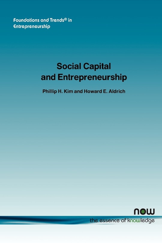 Front cover_Social Capital And Entrepreneurship