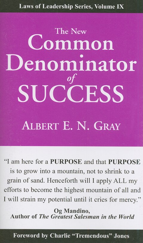 Front cover_The New Common Denominator of Success