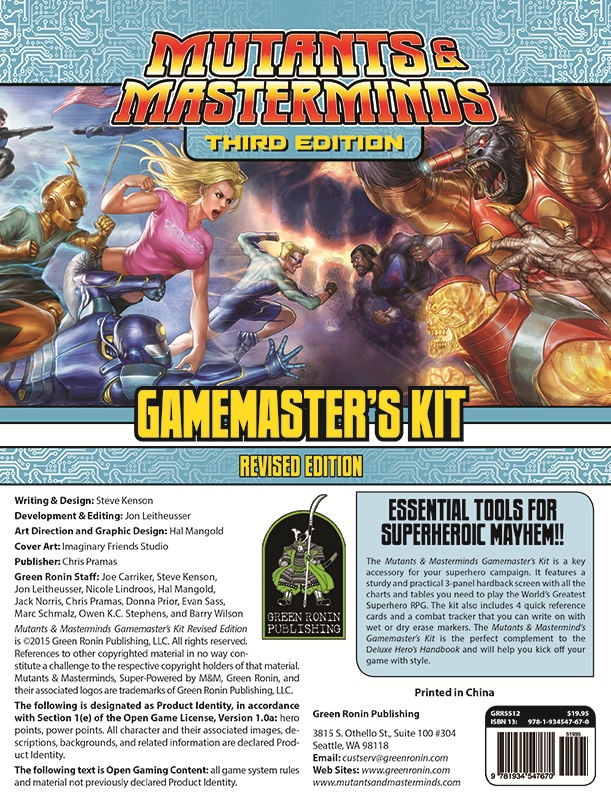 Couverture_Mutants & Masterminds Gamemaster's Kit, Revised Edition