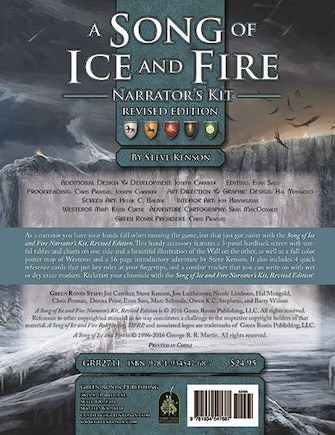 A Song Of Ice And Fire Roleplaying Narrator's Kit, Revised Edition