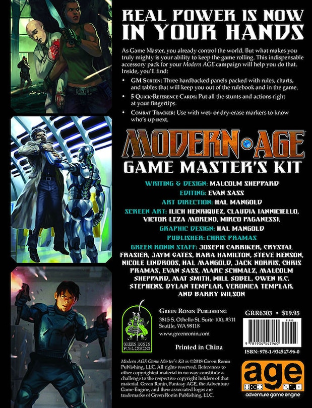 Modern Age Rpg Game Master's Kit