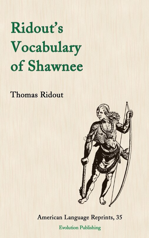 Couverture_Ridout's Vocabulary of Shawnee