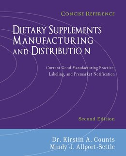 Front cover_Dietary Supplements Manufacturing and Distribution