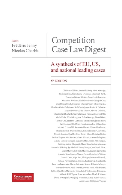 Front cover_Competition Case Law Digest, 5th Edition - A Synthesis of EU, US and National Leading Cases