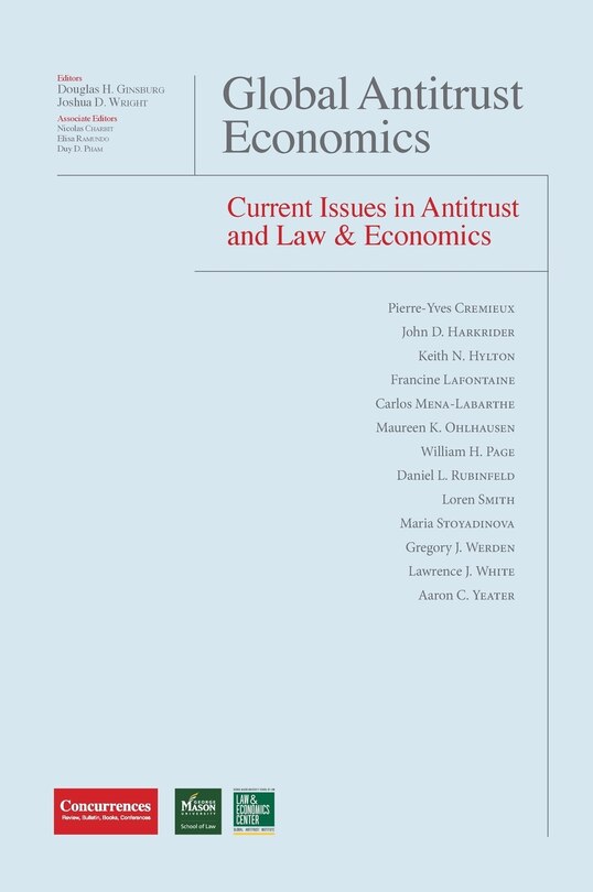 Couverture_Global Antitrust Economics - Current Issues in Antitrust and Law & Economics