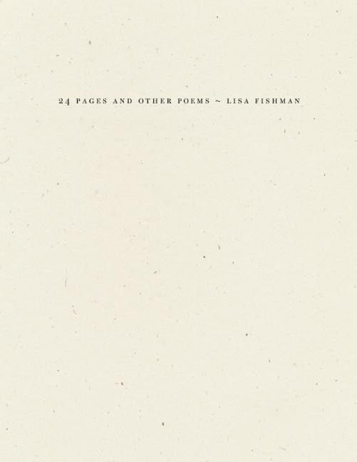 Couverture_24 Pages And Other Poems