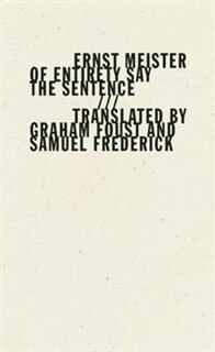 Front cover_Of Entirety Say The Sentence