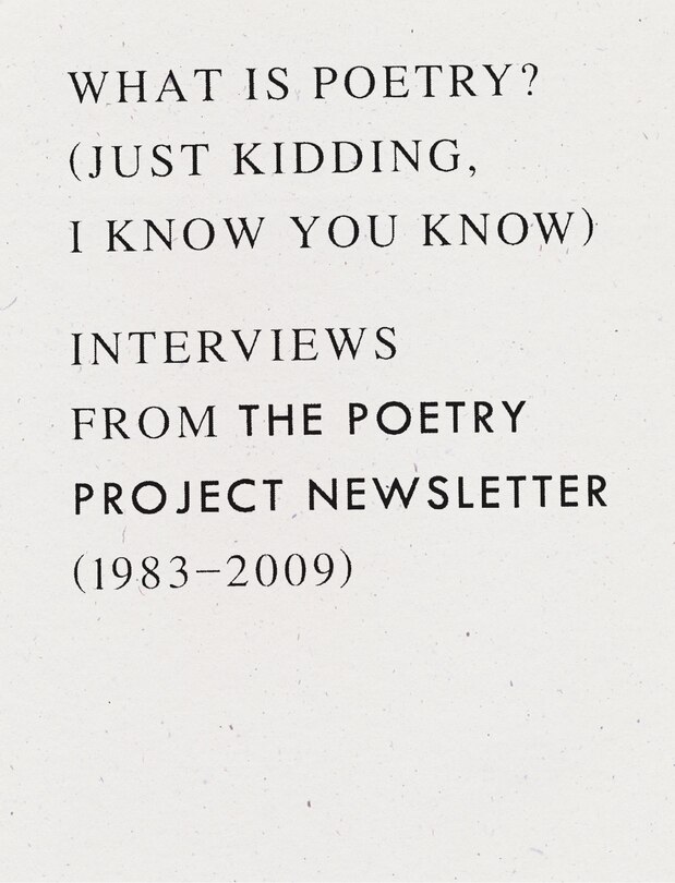 Front cover_What Is Poetry? (just Kidding, I Know You Know)