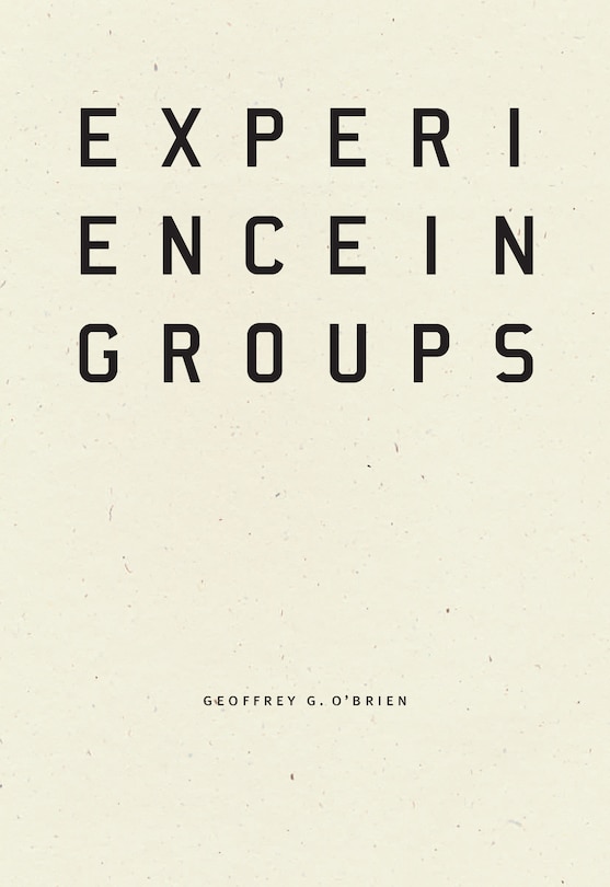 Front cover_Experience In Groups