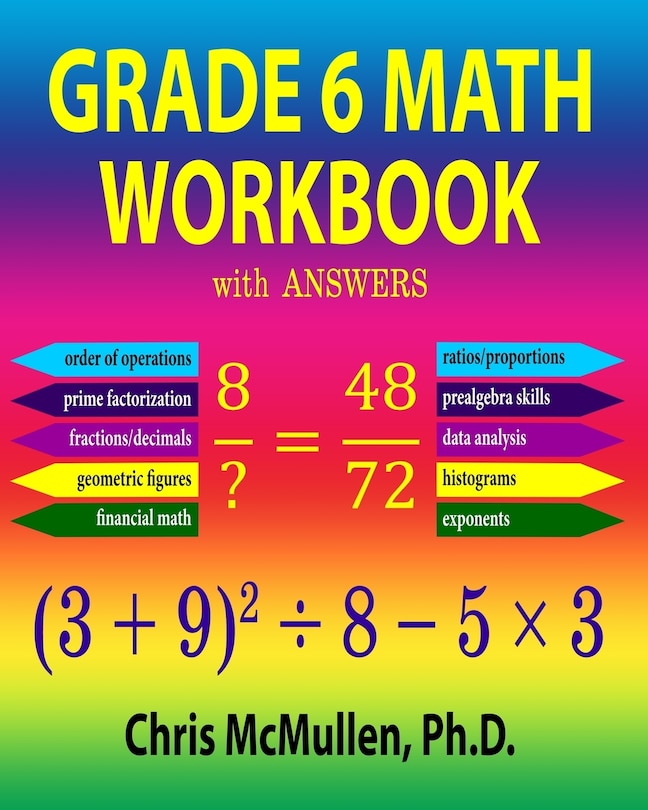 Front cover_Grade 6 Math Workbook with Answers