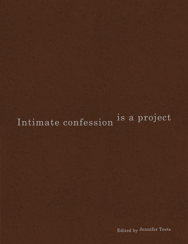 Couverture_Intimate Confession Is a Project