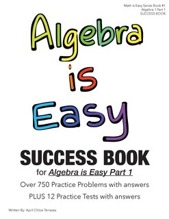 Front cover_Algebra is Easy Part 1 SUCCESS BOOK