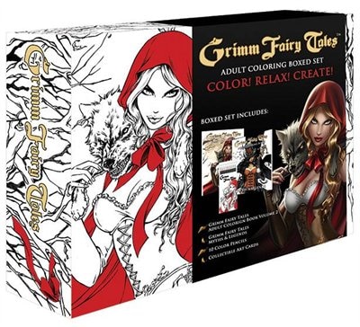 Front cover_Grimm Fairy Tales Coloring Book Box Set
