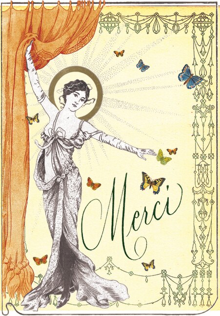 Merci - Greeting Cards, pkg of 6: Greeting: Merci (blank inside)