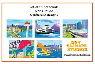 Seattle Blank Note Cards Set