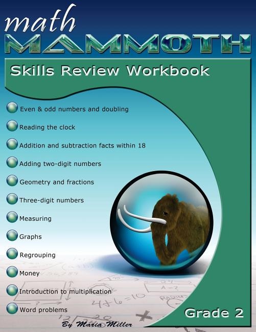 Front cover_Math Mammoth Grade 2 Skills Review Workbook
