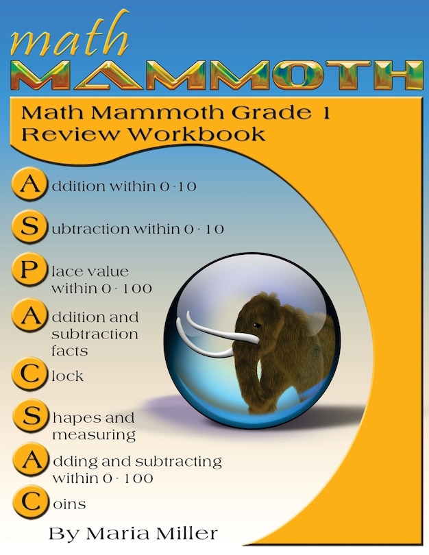 Math Mammoth Grade 1 Review Workbook Indigo