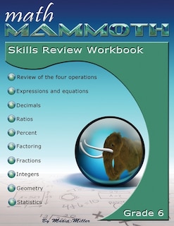 Front cover_Math Mammoth Grade 6 Skills Review Workbook