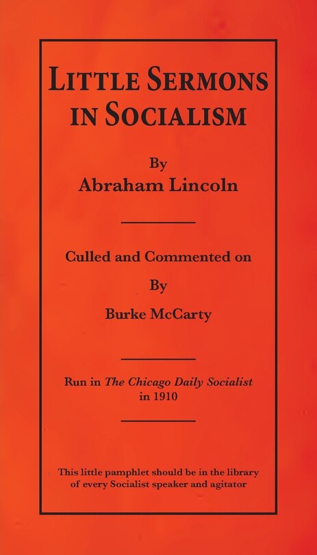Couverture_Little Sermons In Socialism by Abraham Lincoln