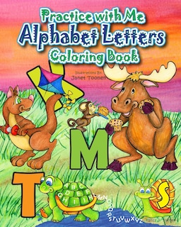 Front cover_Practice With Me Alphabet Letters Coloring Book