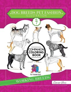Front cover_Dog Breeds Pet Fashion Illustration Encyclopedia Coloring Companion Book