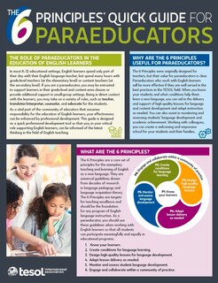 Couverture_The 6 Principles Quick Guide for Paraeducators: Pack of 5