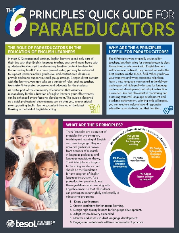 Couverture_The 6 Principles Quick Guide for Paraeducators: Pack of 5