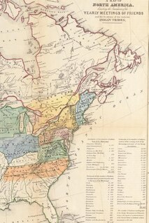 Couverture_A Map Of North America, Denoting The Boundaries Of The Yearly Meetings Of Friends And The Locations Of The Various Indian [native American] Tribes - A Poetose Notebook / Journal / Diary (100 Pages/50 Sheets)