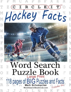 Front cover_Circle It, Ice Hockey Facts, Large Print, Word Search, Puzzle Book