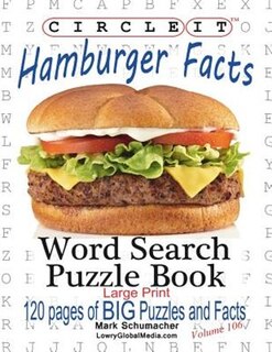 Couverture_Circle It, Hamburger Facts, Large Print, Word Search, Puzzle Book
