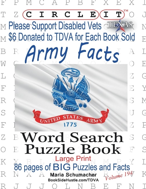 Couverture_Circle It, Army Facts, Word Search, Puzzle Book