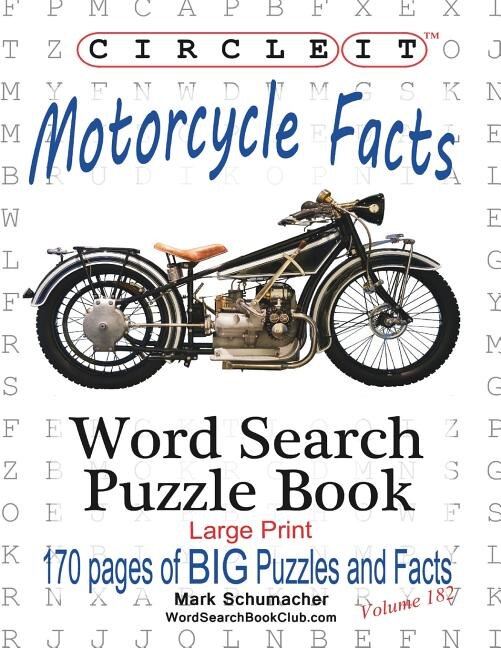 Front cover_Circle It, Motorcycle Facts, Word Search, Puzzle Book