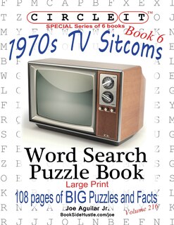 Front cover_Circle It, 1970s Sitcoms Facts, Book 6, Word Search, Puzzle Book