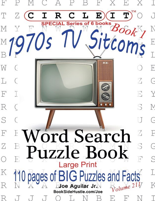 Couverture_Circle It, 1970s Sitcoms Facts, Book 1, Word Search, Puzzle Book