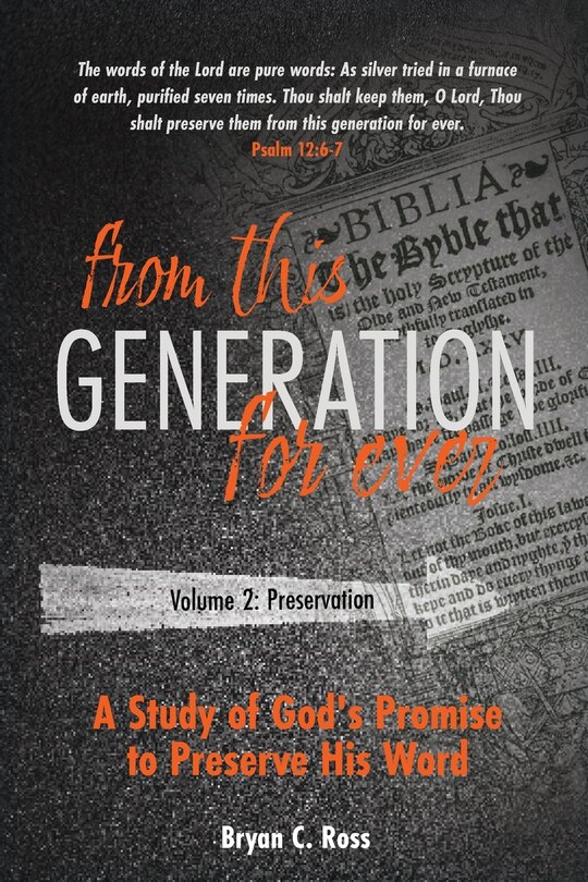 Couverture_From this Generation For ever