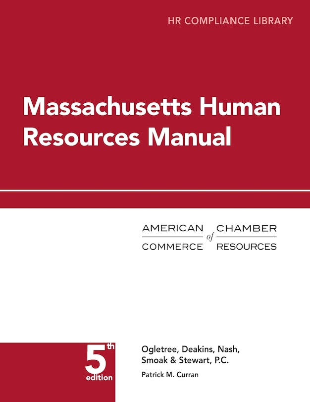 Couverture_Massachusetts Human Resources Manual