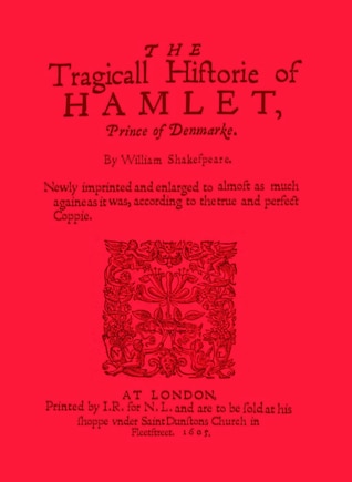 The Tragicall Hiftorie of Hamlet: Dark Red Lined Journal