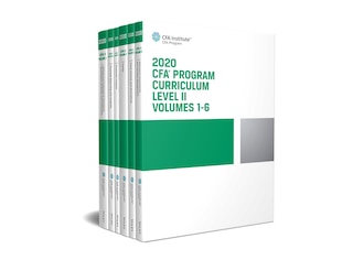 Front cover_CFA Program Curriculum 2020 Level II, Volumes 1-6 Box Set