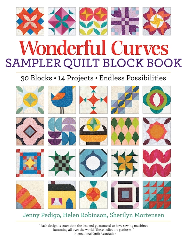 Front cover_Wonderful Curves Sampler Quilt Block Book