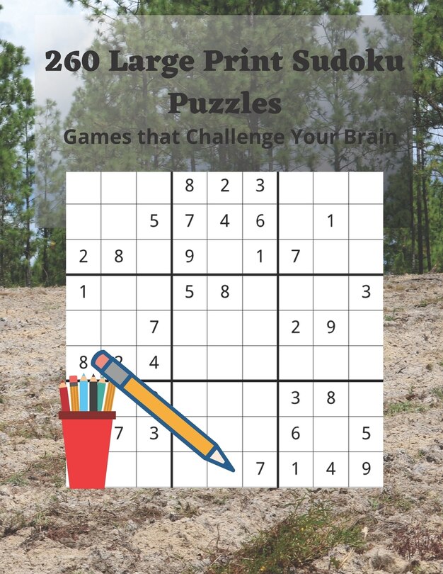 Front cover_260 Large Print Sudoku Puzzles