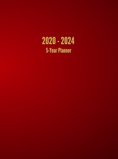 2020 - 2024 5-year Planner: 60-month Calendar (red)