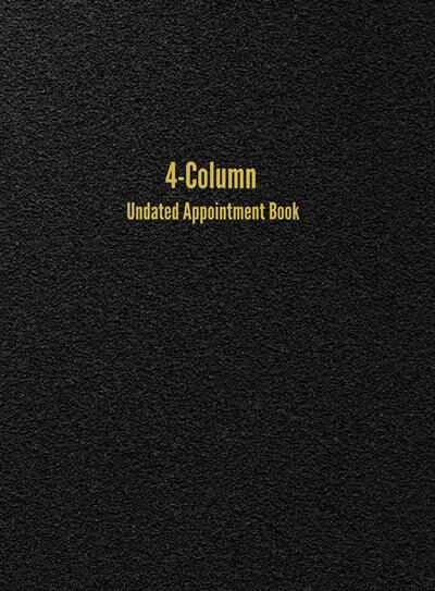 Couverture_4-column Undated Appointment Book