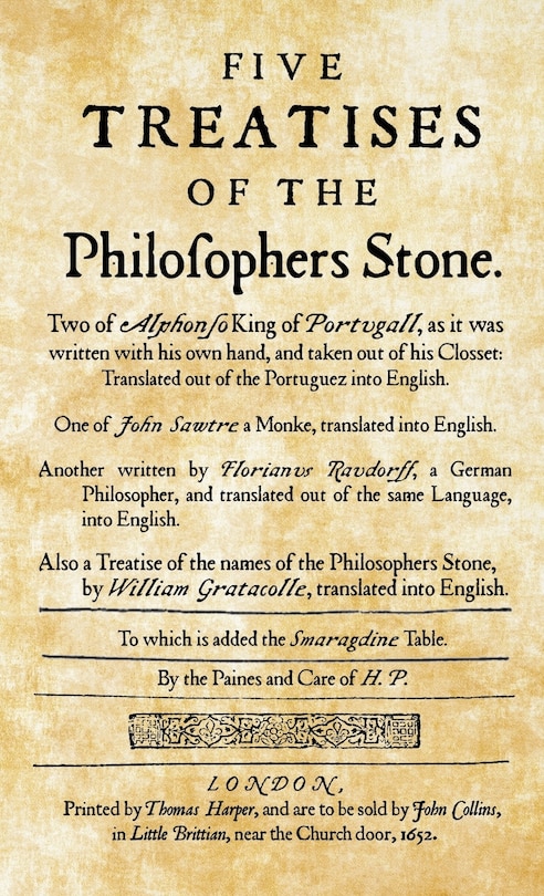 Front cover_Five Treatises of the Philosophers Stone