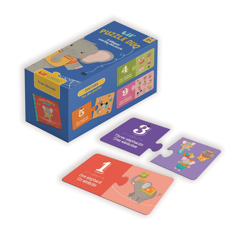 Front cover_Un Elefante Lil' Puzzle Duo 20 Piece