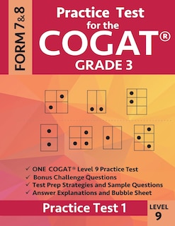 Front cover_Practice Test for the Cogat Grade 3 Level 9 Form 7 and 8