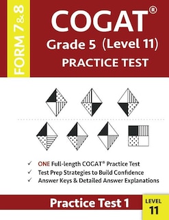 Front cover_Cogat Grade 5 Level 11 Practice Test Form 7 And 8