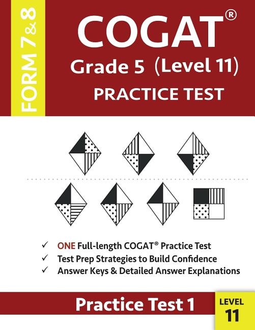 Front cover_Cogat Grade 5 Level 11 Practice Test Form 7 And 8